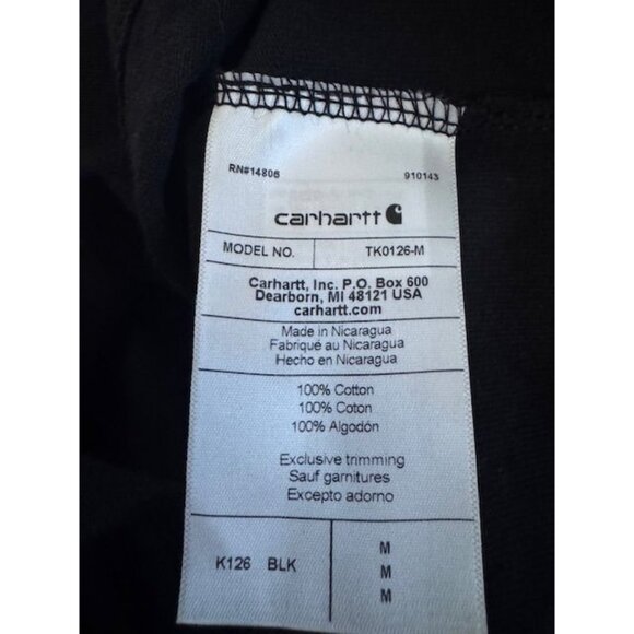 Carhartt Loose Fit Size Medium T-Shirt Pocket Work Shirt Crewneck Long Sleeve Bl - Picture 4 of 7